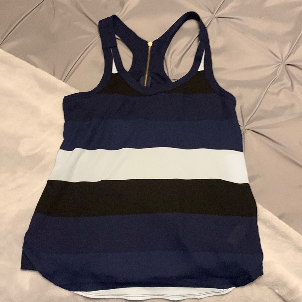 Express Blue Striped Tank Top